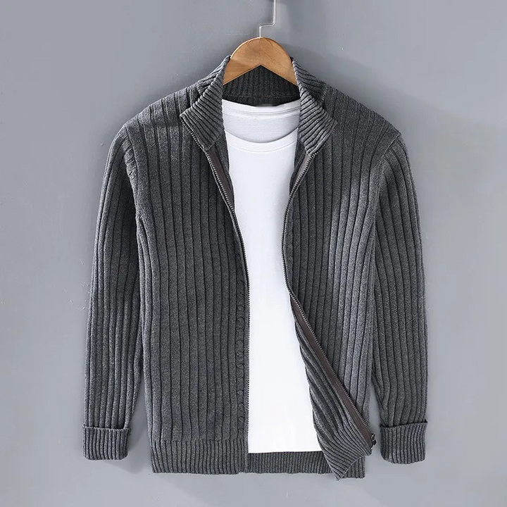 Drake Cardigan Homme Gilet Zippé Moderne en Maille Douce au Style Intemporel, vue 7