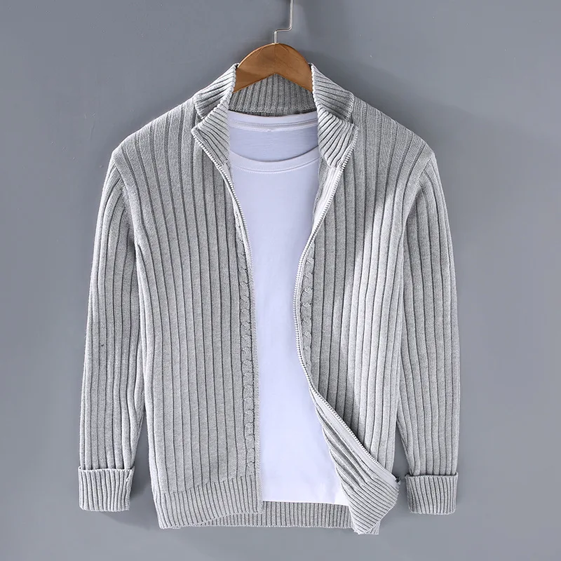 Drake Cardigan Homme Gilet Zippé Moderne en Maille Douce au Style Intemporel
