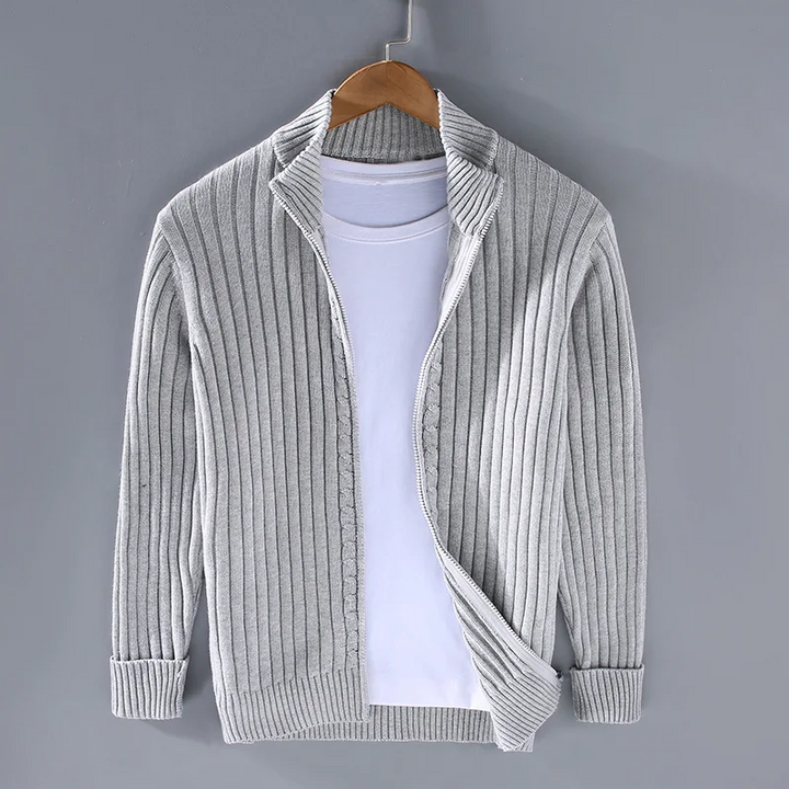 Drake Cardigan Homme Gilet Zippé Moderne en Maille Douce au Style Intemporel