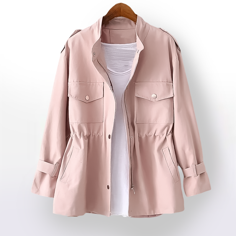 Julie Femme Imperméable Coton Ciré Manteau Étanche Élégant & Léger pour Mi-Saison, vue 3