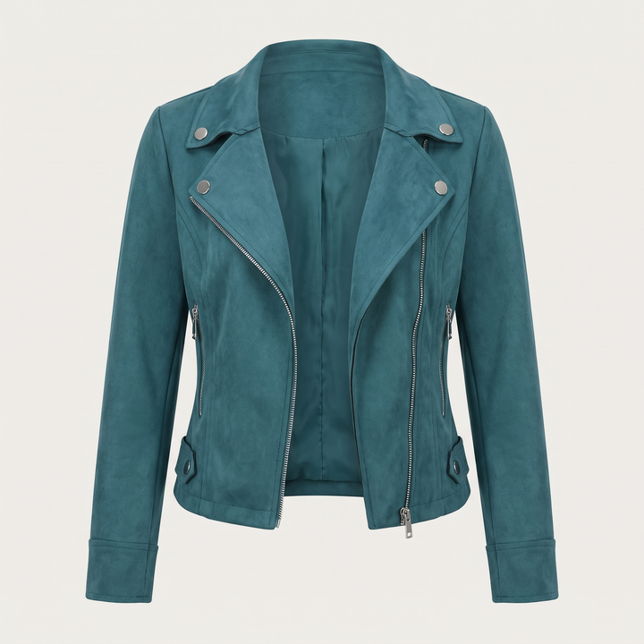 Veste courte femme effet daim