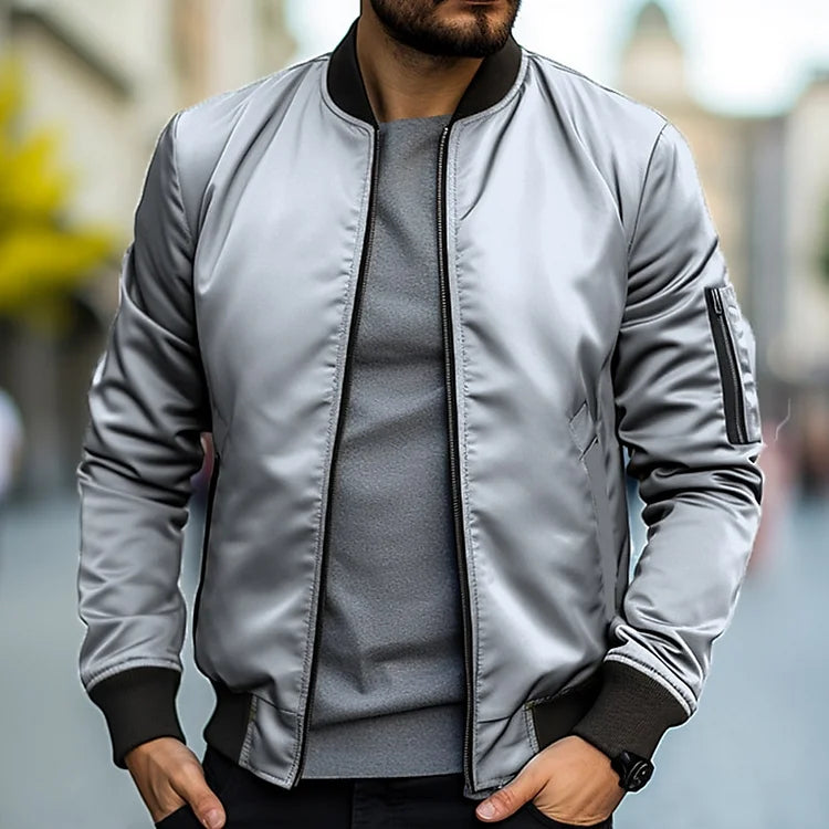 Linus Blouson pour Homme Streetwear léger d’automne avec col montant, vue 8