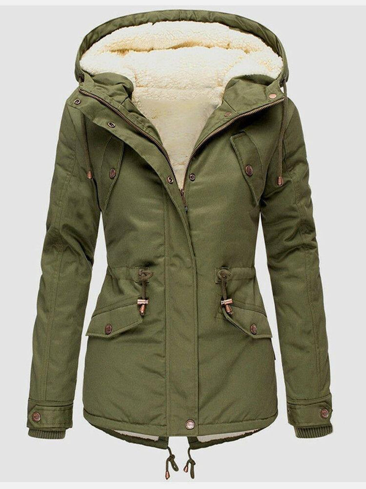 Claire Veste d’Hiver Femme Manteau Chaud Imperméable avec Capuche & Doublure Douce, vue 3