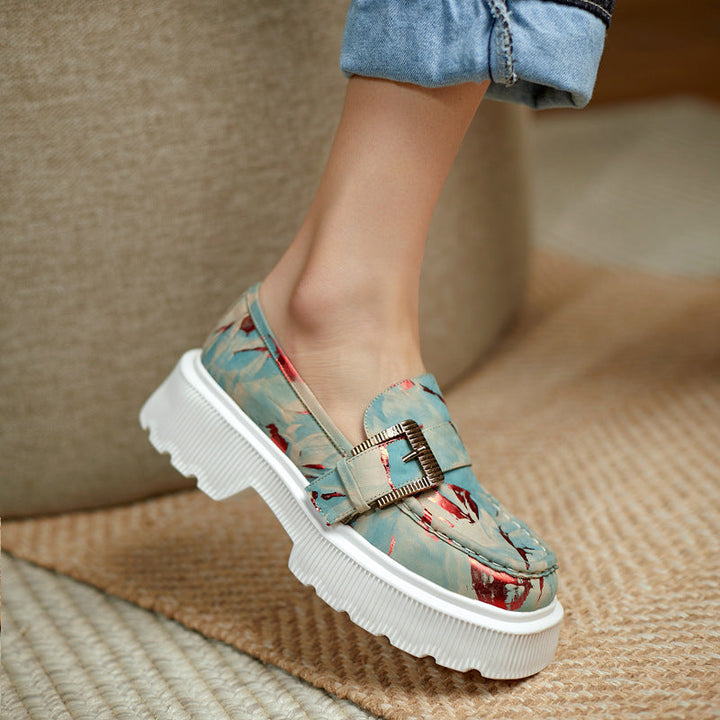 Stella Chaussures Femme Mocassins à Plateforme Ajourée avec Boucle & Semelle en Caoutchouc Confortable, vue 2