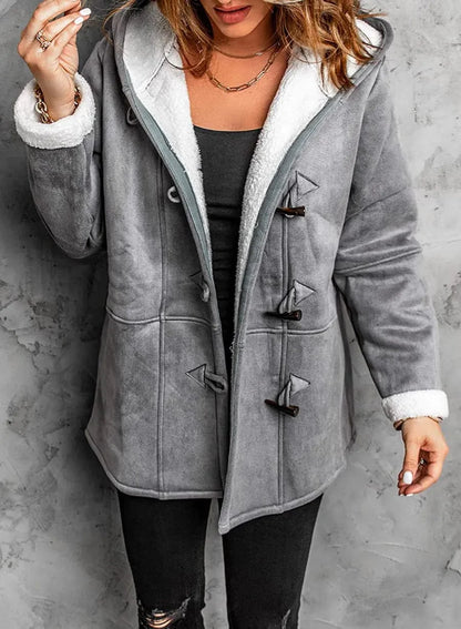 Liana Veste Femme Hiver Chaude, Doublure Confortable avec Capuche & Style Décontracté, vue 8