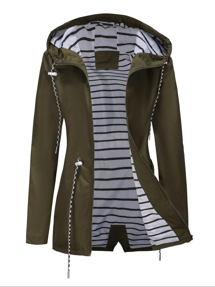 Arianna Veste Femme Imperméable Manteau Léger avec Capuche & Doublure Confortable Automne, vue 2