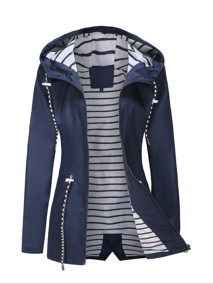 Arianna Veste Femme Imperméable Manteau Léger avec Capuche & Doublure Confortable Automne, vue 3