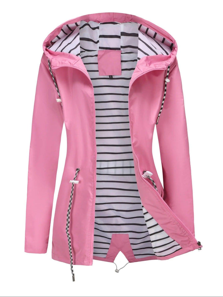 Arianna Veste Femme Imperméable Manteau Léger avec Capuche & Doublure Confortable Automne, vue 5