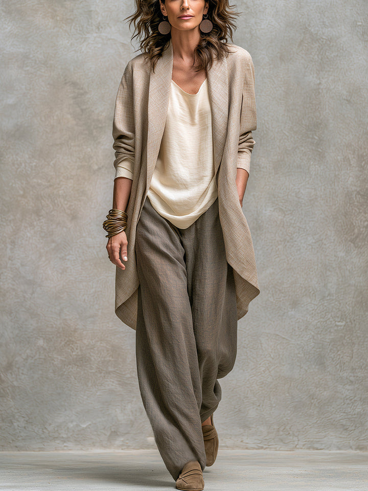 Ensemble pantalon trois pièces femme