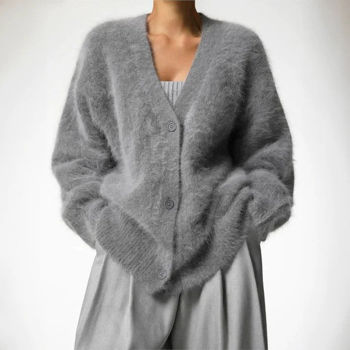 Alianna Gilet Femme Gilet en Maille Confortable à Manches Longues Élégant & Polyvalent, vue 2