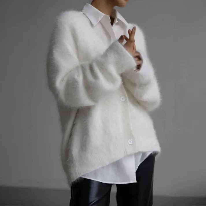 Alianna Gilet Femme Gilet en Maille Confortable à Manches Longues Élégant & Polyvalent, vue 3