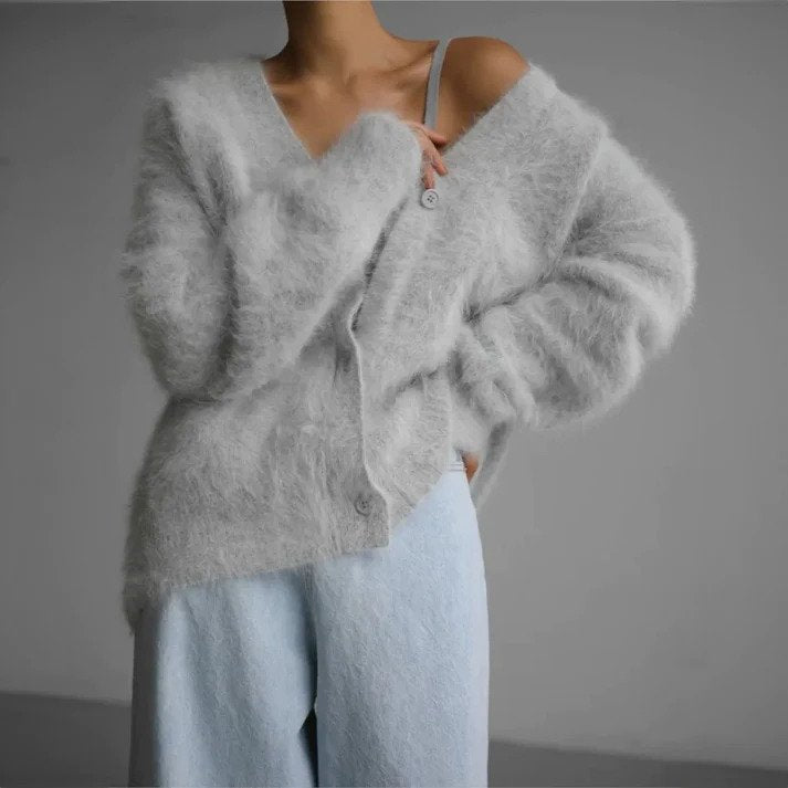 Alianna Gilet Femme Gilet en Maille Confortable à Manches Longues Élégant & Polyvalent, vue 4
