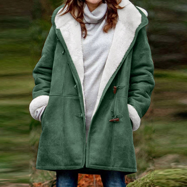 Kiara Manteau Femme en Daim Élégant Manteau à Capuche Chaud et Confortable pour l’Hiver, vue 10