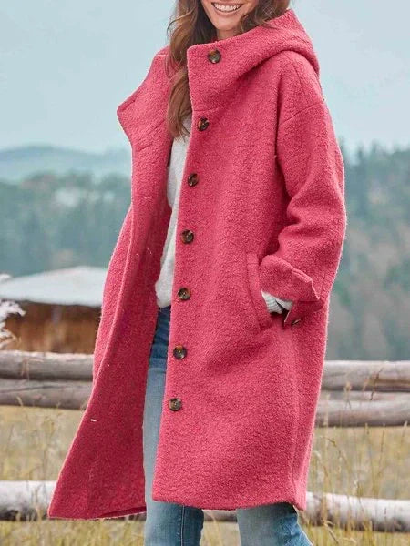 Audrey Manteau Femme en Laine Douce Élégant, Chaud & Polyvalent pour l’Hiver