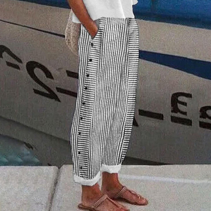 Pia Pantalon Femme Pantalon Décontracté avec Poches Latérales & Coupe Confortable