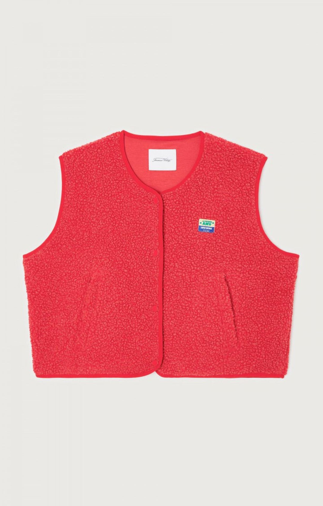 Gilet sans manches boutonné en laine d'agneau femme Doux, confortable et polyvalent, vue 16
