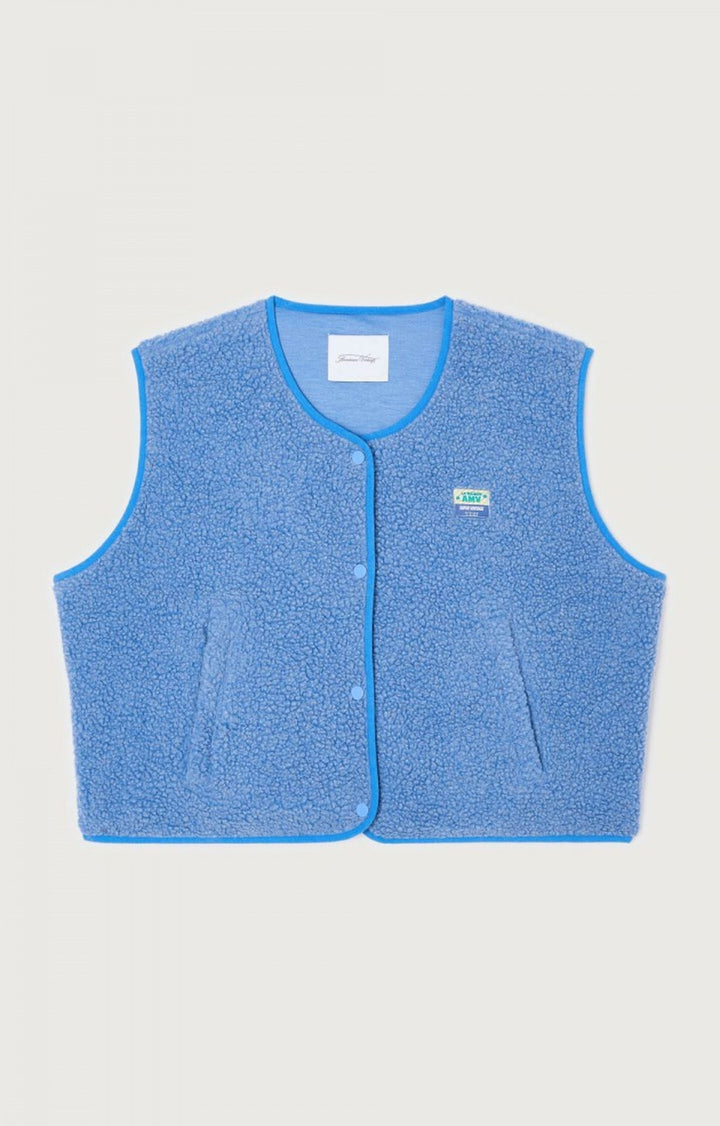 Gilet sans manches boutonné en laine d'agneau femme Doux, confortable et polyvalent, vue 21