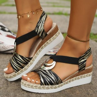 Sandales à Talon Compensé Stylées pour femme, vue 5