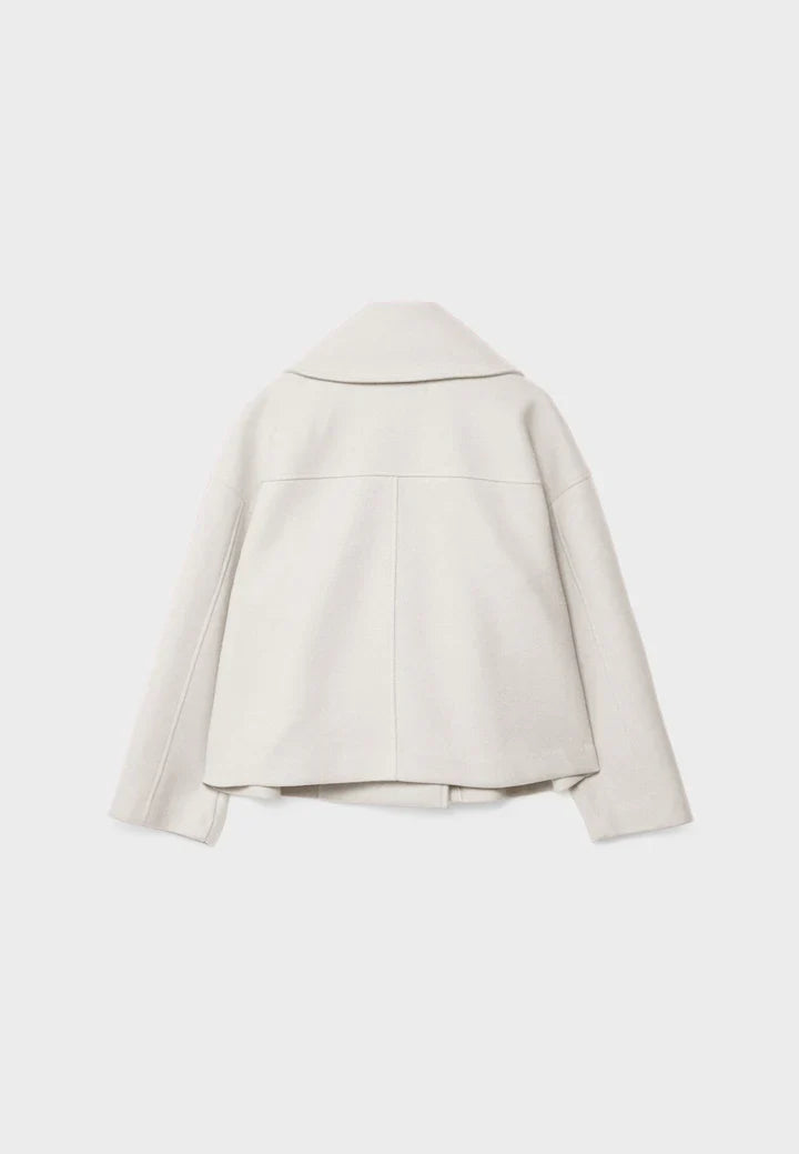 Lainey Veste Femme Croisée Manteau Court Élégant avec Col Large & Tissu Doux et Chaud, vue 7