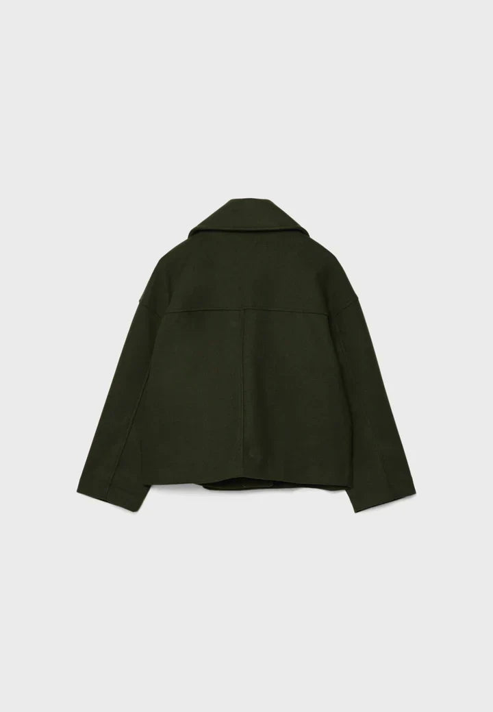 Lainey Veste Femme Croisée Manteau Court Élégant avec Col Large & Tissu Doux et Chaud, vue 8