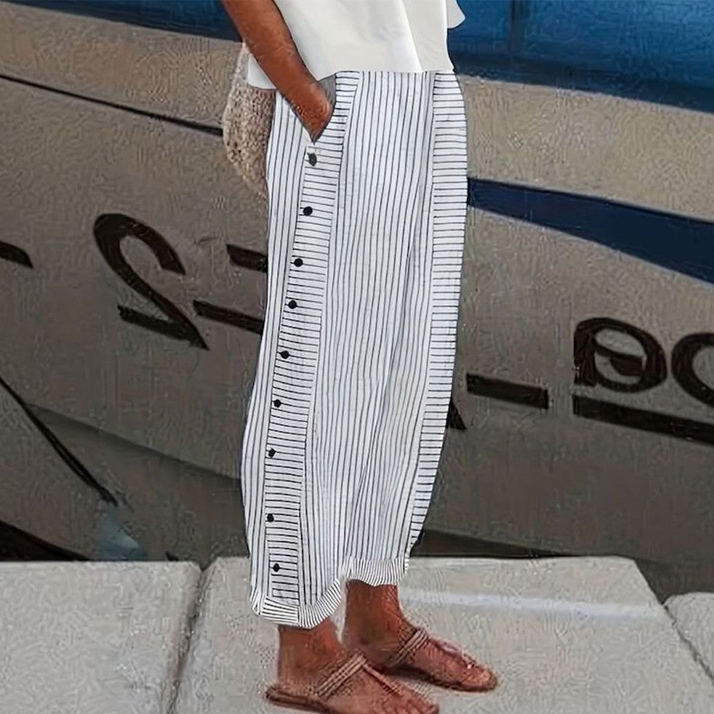 Pia Pantalon Femme Pantalon Décontracté avec Poches Latérales & Coupe Confortable, vue 3