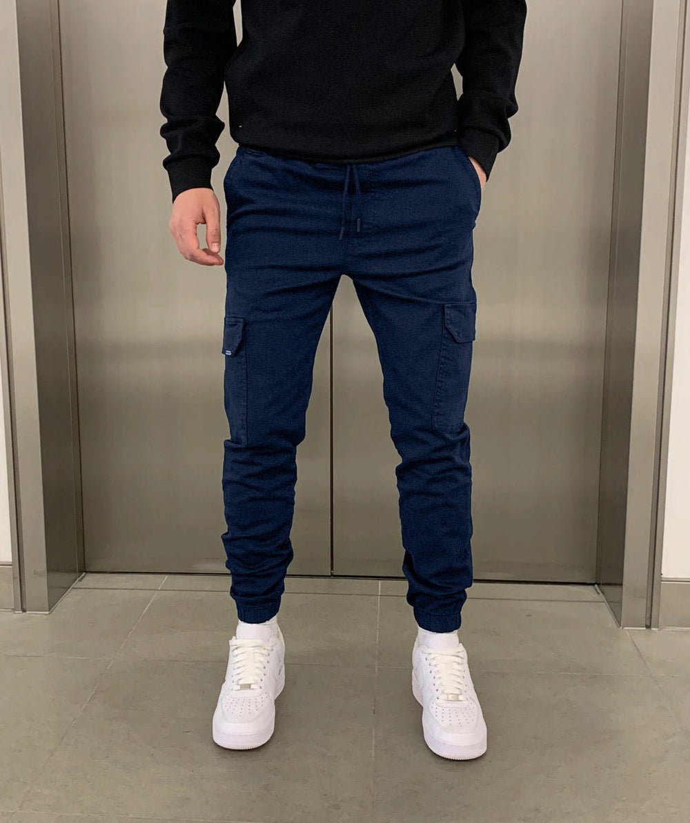 James Pantalon Jogger Cargo pour Homme Coupe décontractée avec taille élastique et poches utilitaires, vue 2