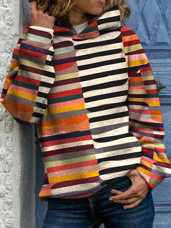 Savannah Pull Femme en Maille Rétro Pull à Motif Vintage avec Manches Longues & Finition Côtelée, vue 2