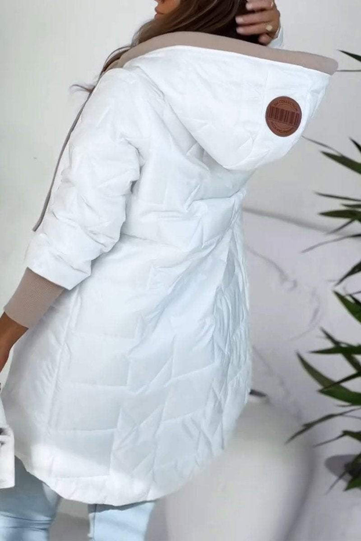 Raelynn Manteau Long Femme à Capuche Veste Légère à Fermeture Intégrale pour Usage Quotidien en Ville & Temps Frais, vue 4