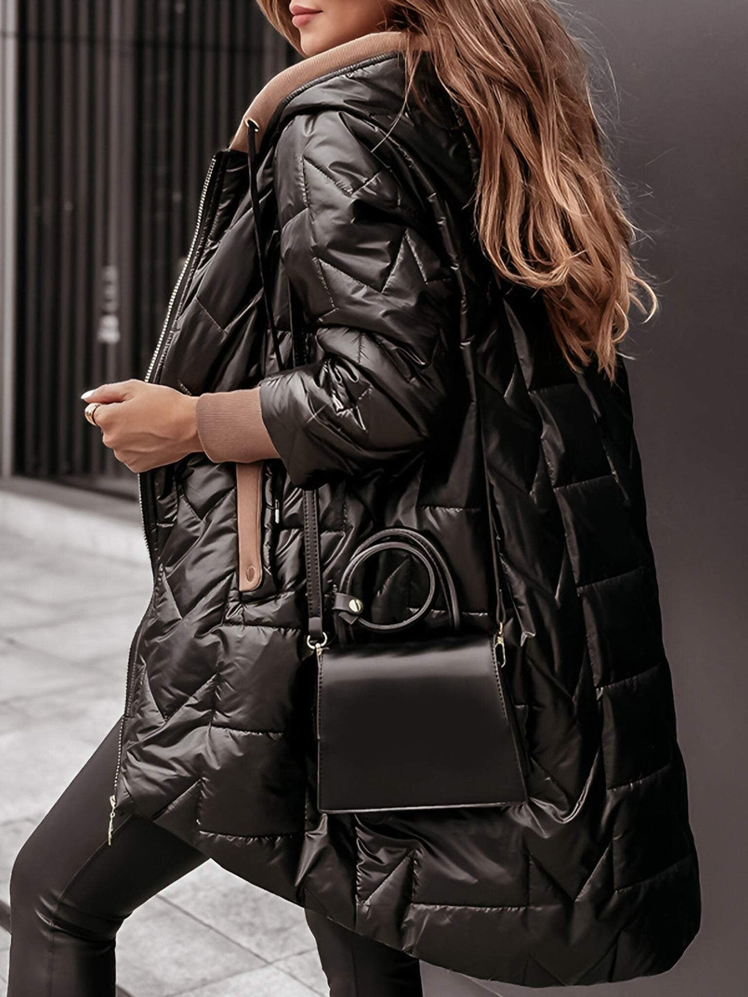 Raelynn Manteau Long Femme à Capuche Veste Légère à Fermeture Intégrale pour Usage Quotidien en Ville & Temps Frais, vue 9