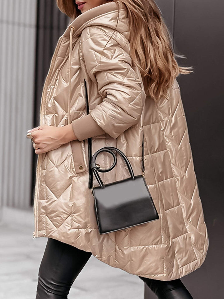 Raelynn Manteau Long Femme à Capuche Veste Légère à Fermeture Intégrale pour Usage Quotidien en Ville & Temps Frais, vue 11