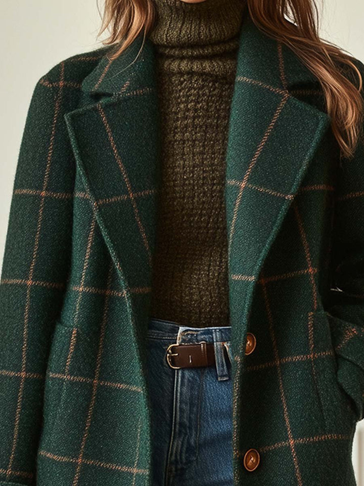 Manteau à Carreaux pour femme, vue 4