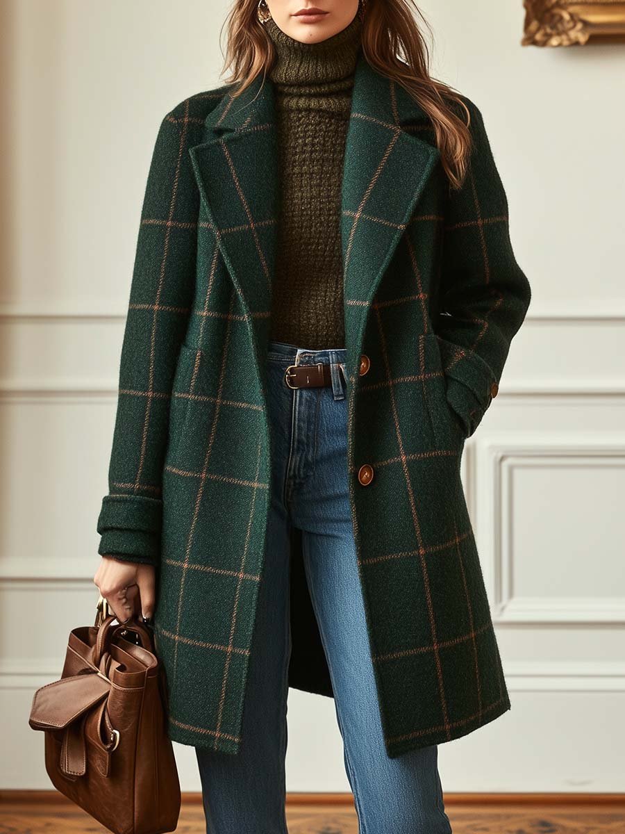 Manteau à Carreaux pour femme, vue 3