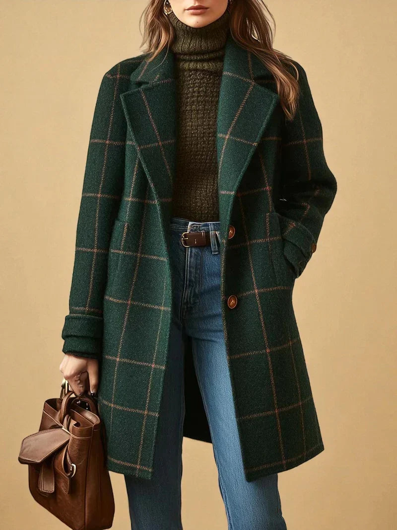 Manteau à Carreaux pour femme, vue 2