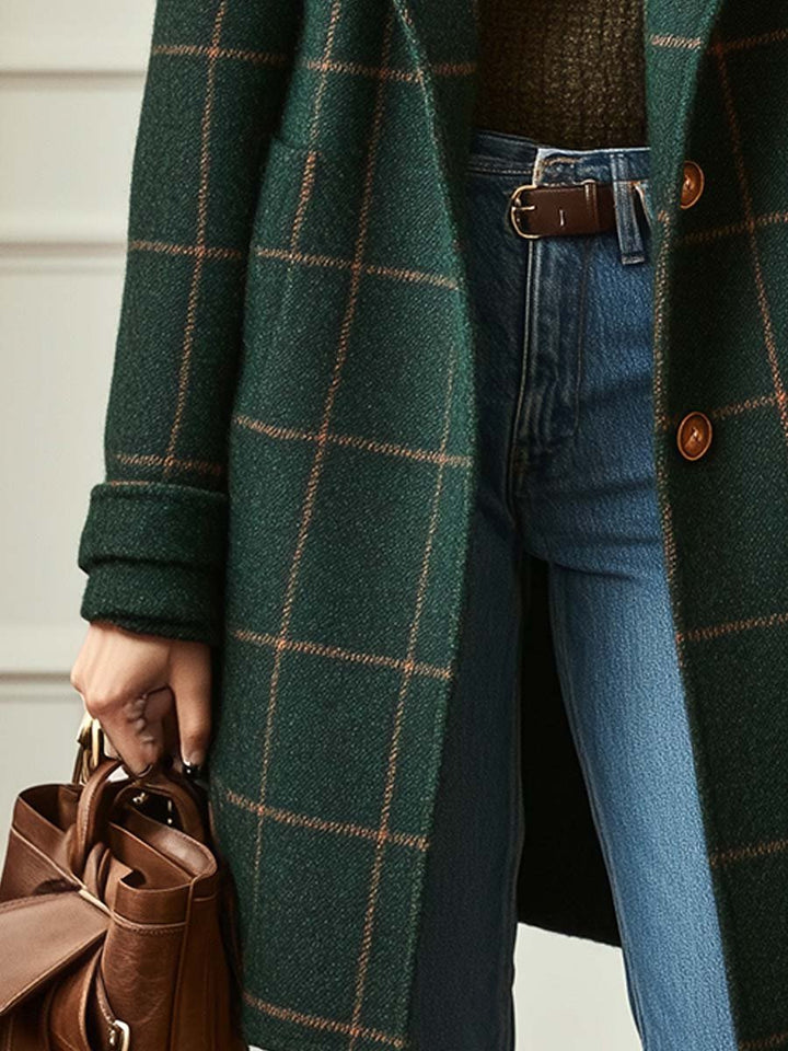 Manteau à Carreaux pour femme, vue 6
