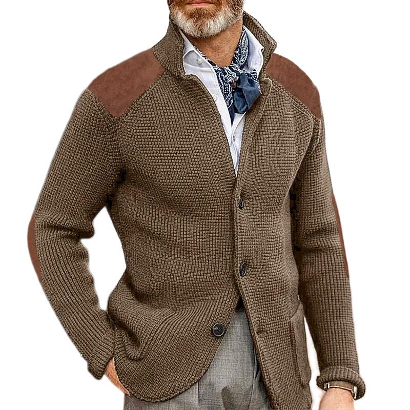 Edward Blazer Homme Vintage Col Montant Élégant, Manches Longues & Style Intemporel