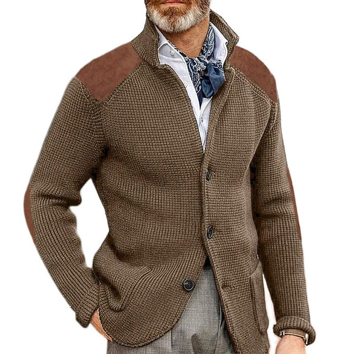 Edward Blazer Homme Vintage Col Montant Élégant, Manches Longues & Style Intemporel