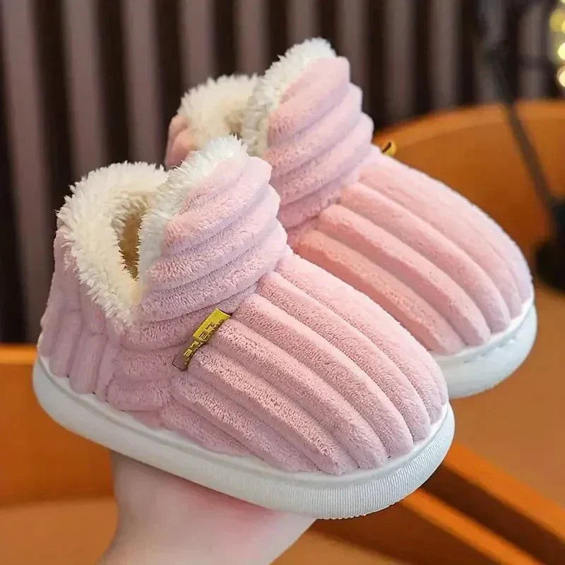 Lily Femme Chaussons Pantoufles en Velours Côtelé avec Doublure Fourrure & Semelle Antidérapante, vue 11