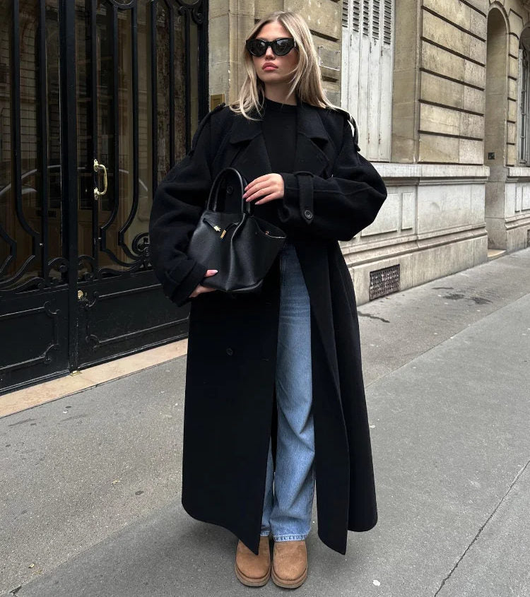 Ambre Manteau Oversize Long Femme – Chic & Confort