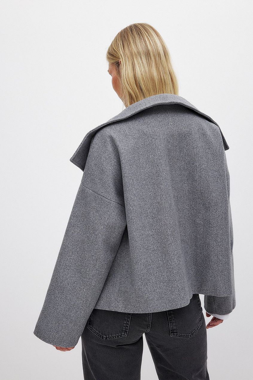 Zhane Manteau Femme en Laine Mélangée Veste Oversize Croisée Chaude avec Coupe Structurée Élégante, vue 11