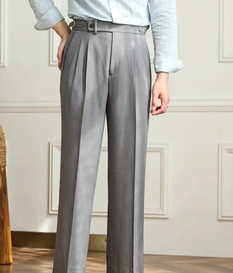 Pantalon fluide taille haute élégant