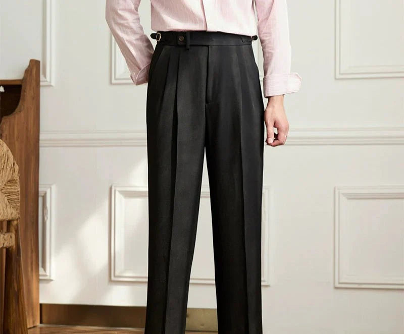Pantalon fluide taille haute élégant