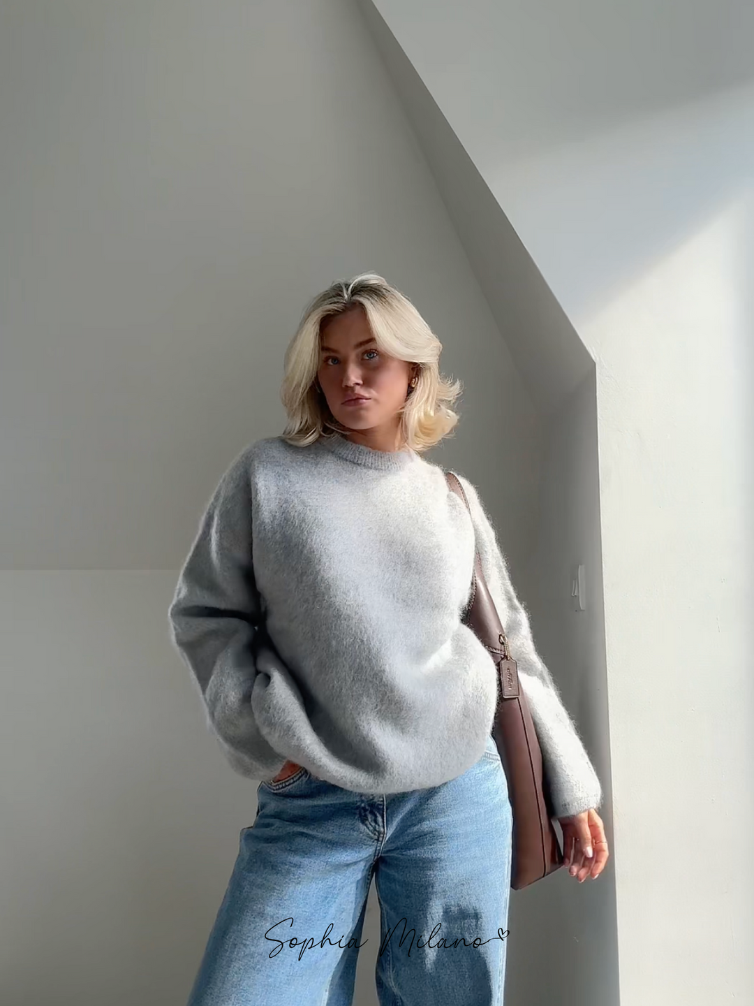 Milas Pull d’Hiver Doux Femme Coupe Décontractée avec Col Rond & Chaleur Légère, vue 4