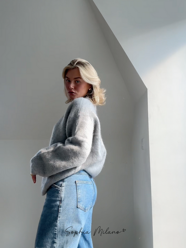 Milas Pull d’Hiver Doux Femme Coupe Décontractée avec Col Rond & Chaleur Légère, vue 5