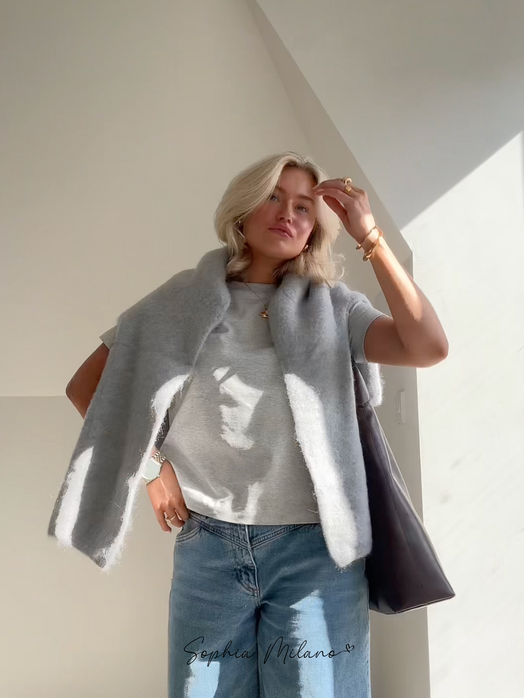 Milas Pull d’Hiver Doux Femme Coupe Décontractée avec Col Rond & Chaleur Légère, vue 6