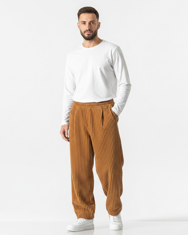 Brycen Pantalon Velours Côtelé Homme Coupe Moderne, Toucher Doux & Style Élégant