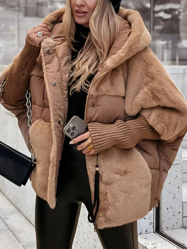 Kamila Doudoune Femme Veste Chaude et Stylée avec Poignets Tricotés & Design, vue 5