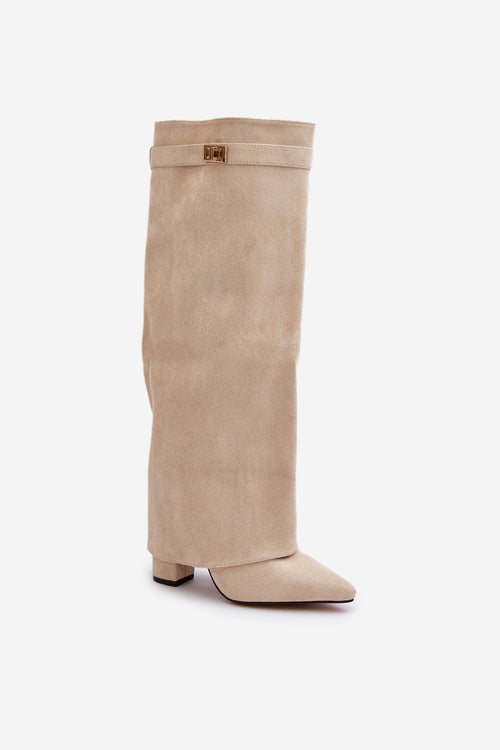 Amélie Bottes Hautes Bottes en Suédine Noire avec Bout Pointu & Détails Élégants, vue 13