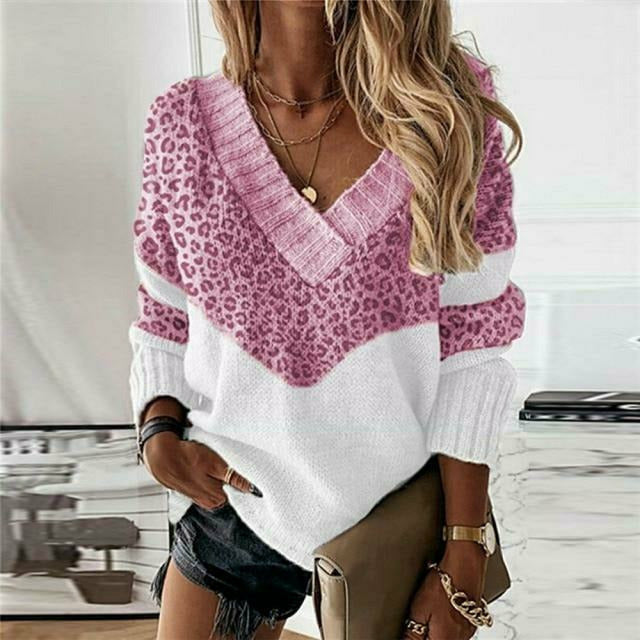Pull Patchwork Imprimé Léopard pour femme, vue 5