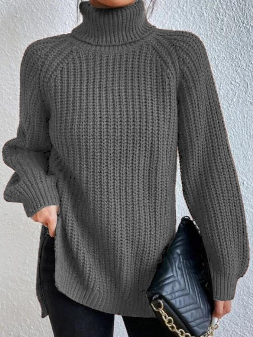 Gianna Pull à Col Roulé Femme Pull en maille doux et chaud avec coupe élégante décontractée, vue 3