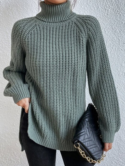 Gianna Pull à Col Roulé Femme Pull en maille doux et chaud avec coupe élégante décontractée, vue 9